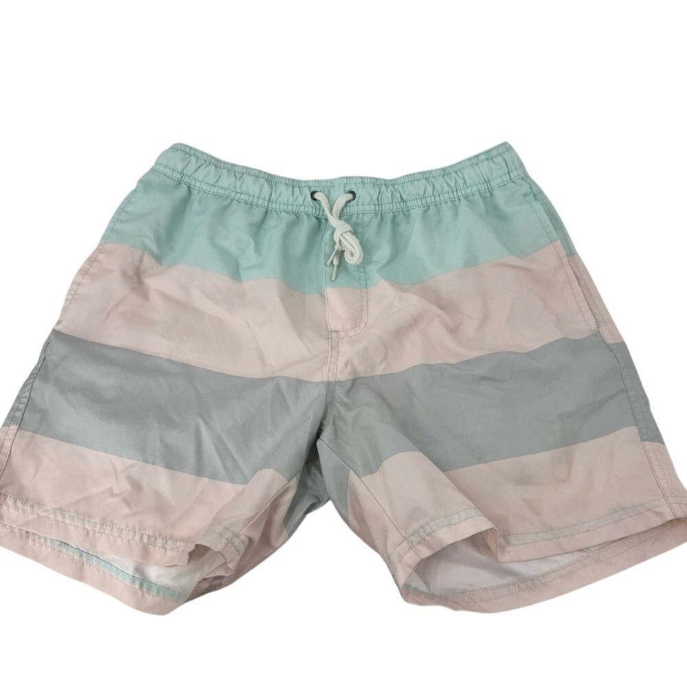Swim‎ Cotton On Mens Swim Shorts Pastel Striped Elastic Waist Mesh Lined Large